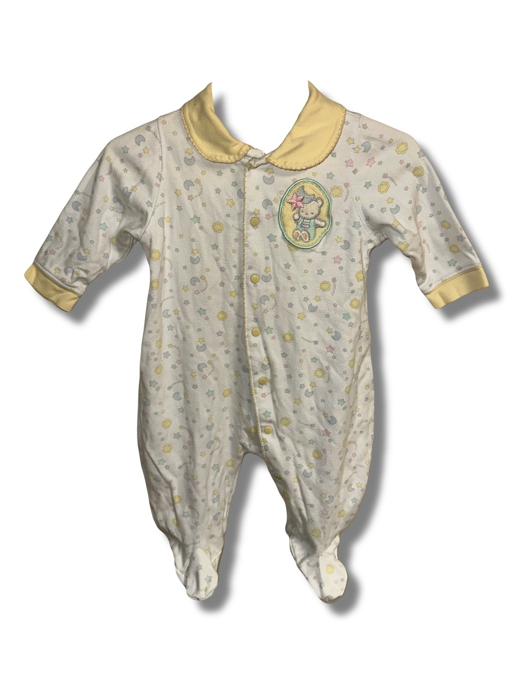 Vtg Celestial Teddy Bear Appliqué Onesie